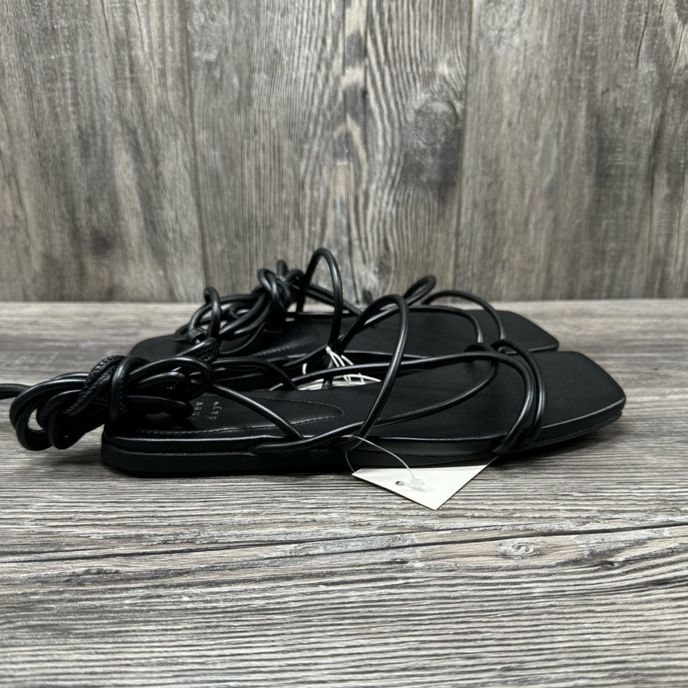 Women's Meena Lace-Up Sandals - A New Day Black - Picture 6 of 8